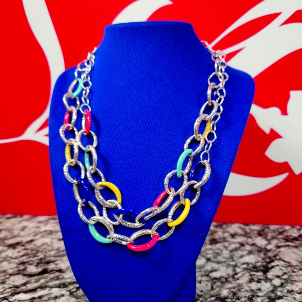 RARE RETIRED BRIGHTON CARAMBA CHAIN LINK NECKLACE